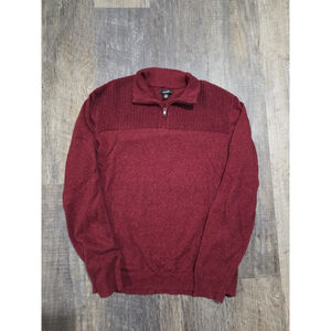 Alfani Red Quarter Zip Sweater Men's Size Large